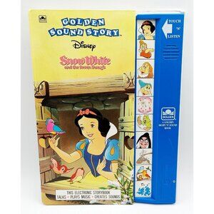 Golden Sound Story Disney Snow White Seven Dwarfs Talking Book 1991 Vintage